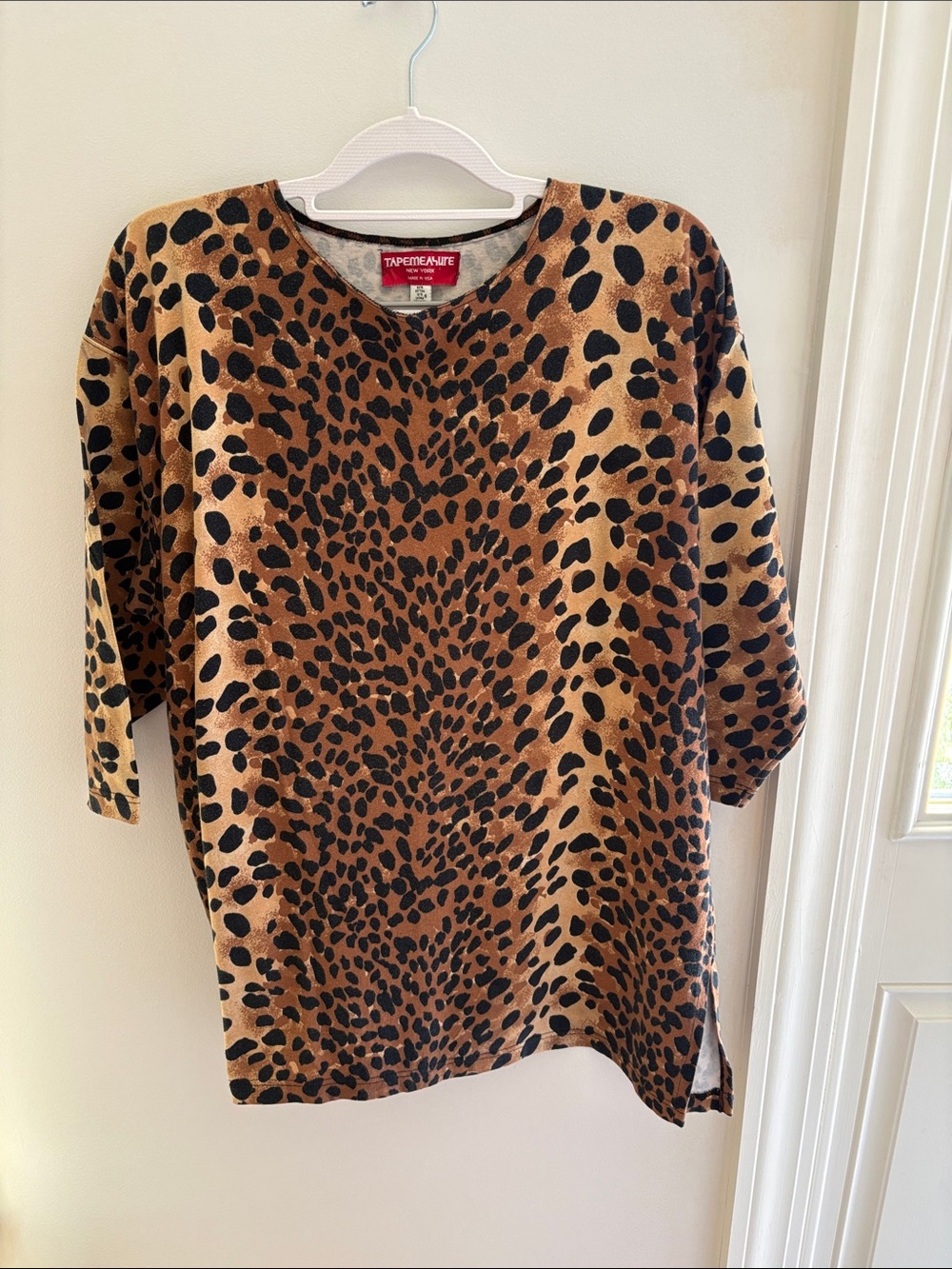 Tapemeasure Brown & Black Leopard-Print Long Sleeve Top